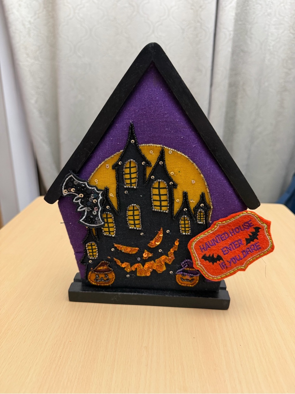 Haunted House Halloween Decor - Purple & Black